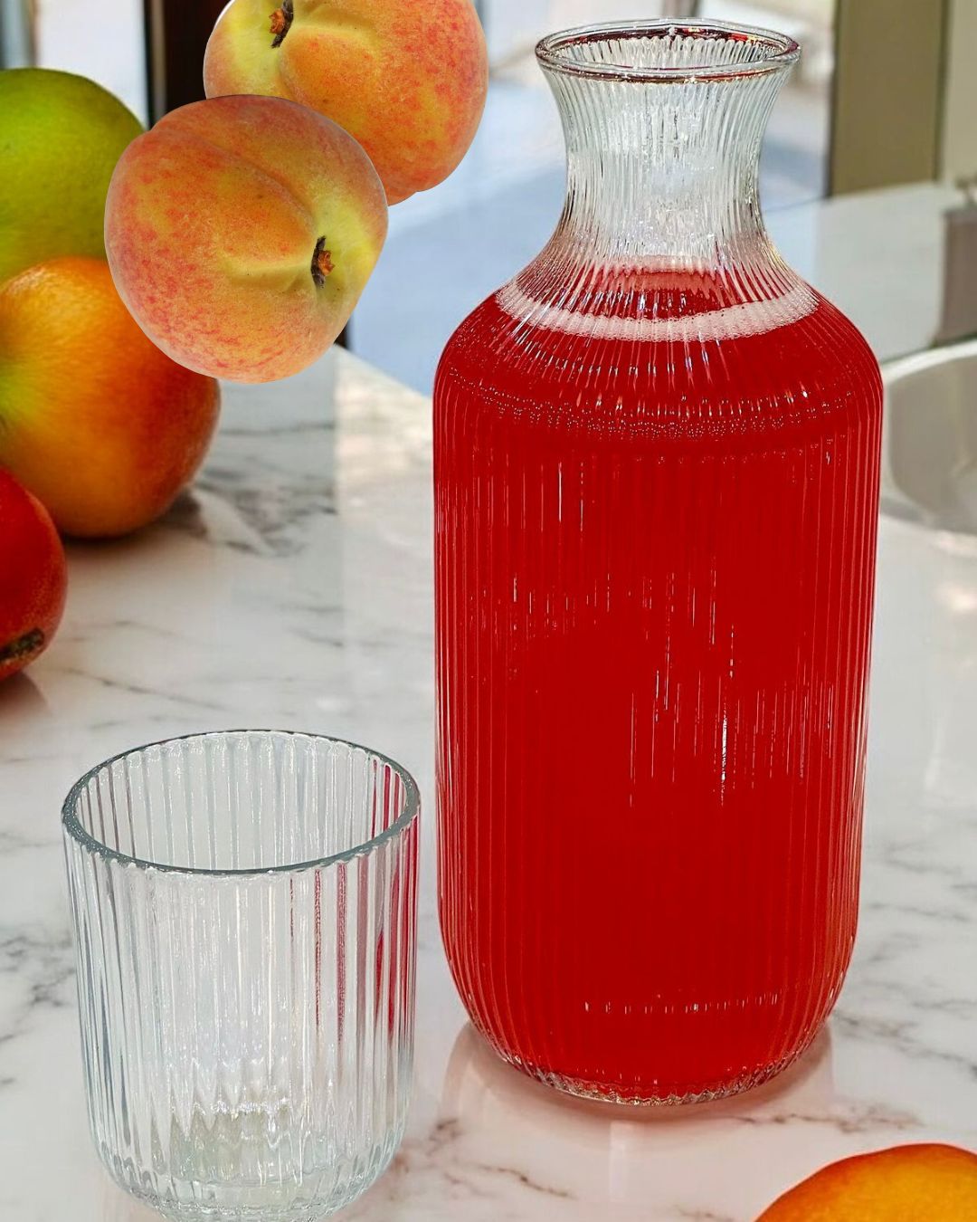 Vertical Stripe Jug Glass Set- 7 PCS