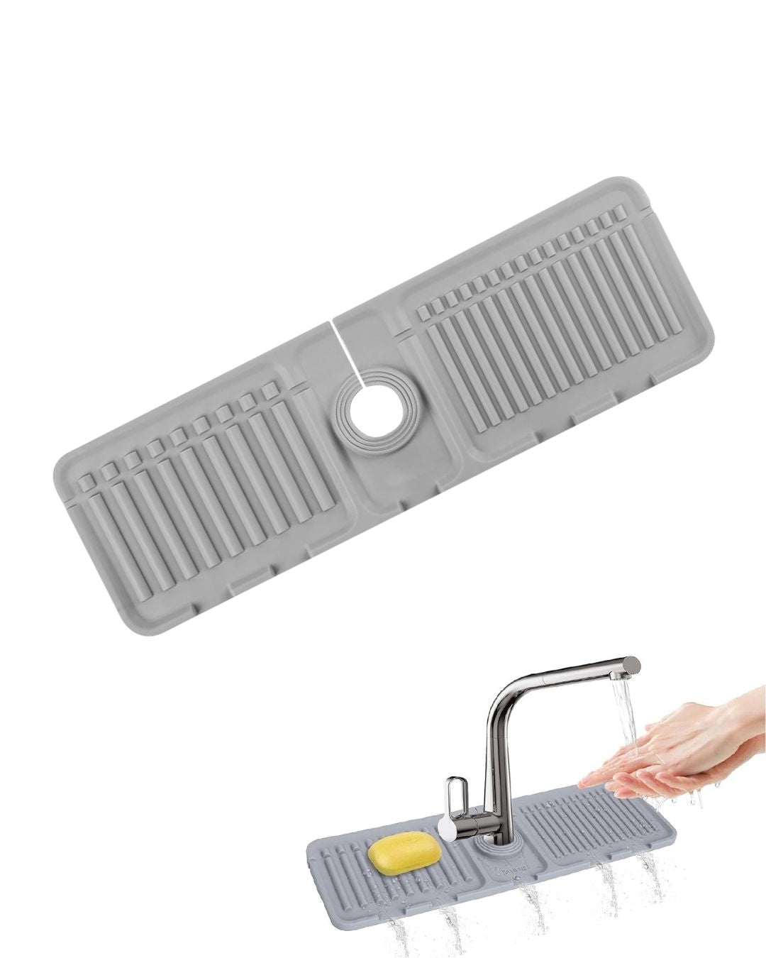 Silicone Draining Mat Around Tap