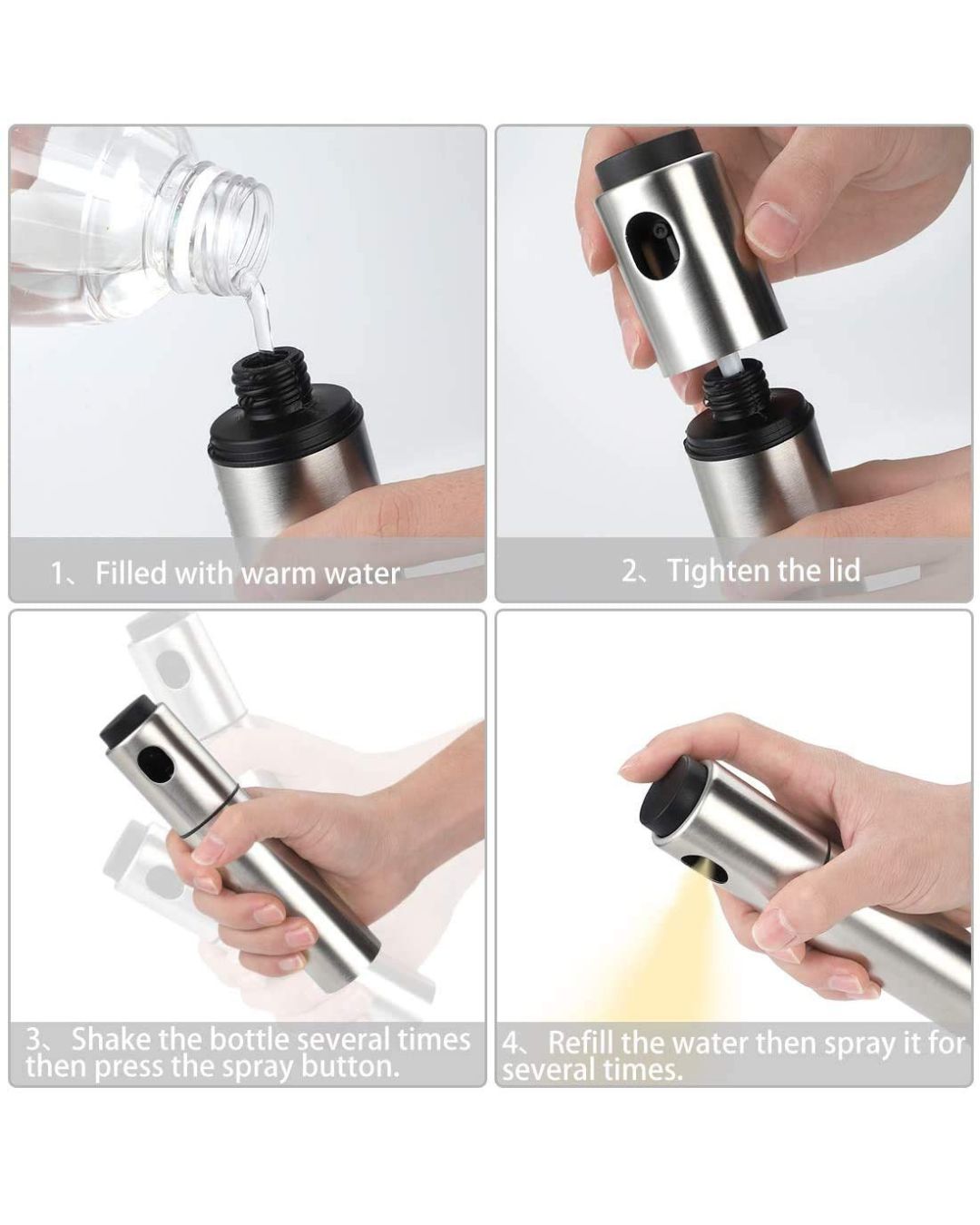 Stainless Steel Oil Spraying Bottle