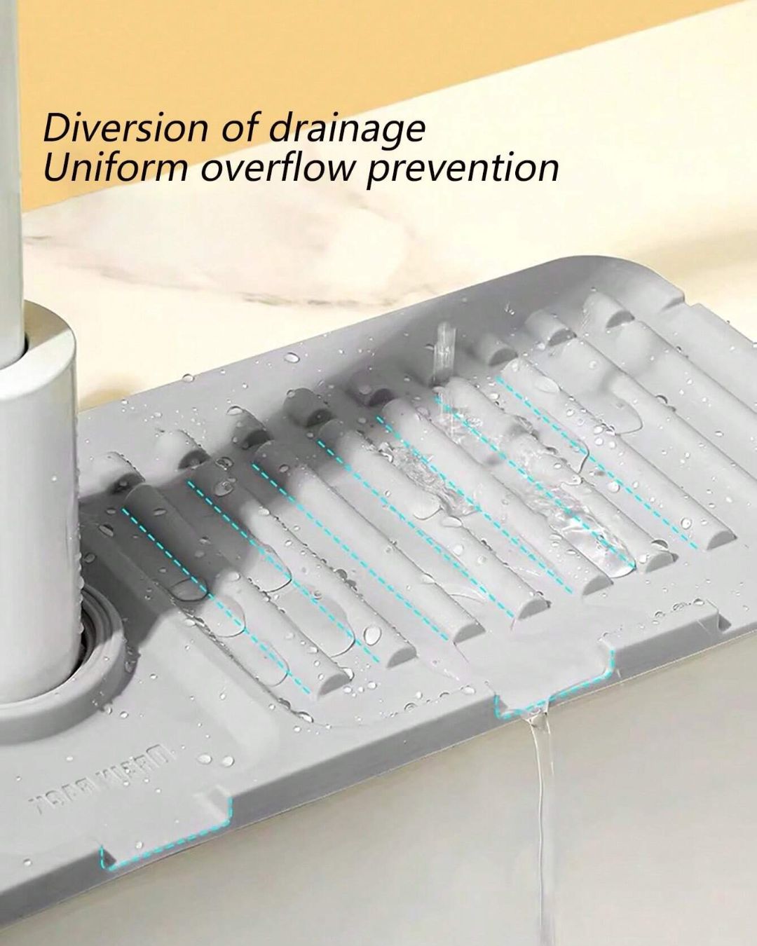 Silicone Draining Mat Around Tap