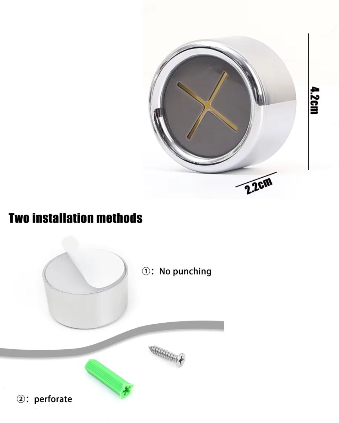Round Adhesive Push Towel Hook
