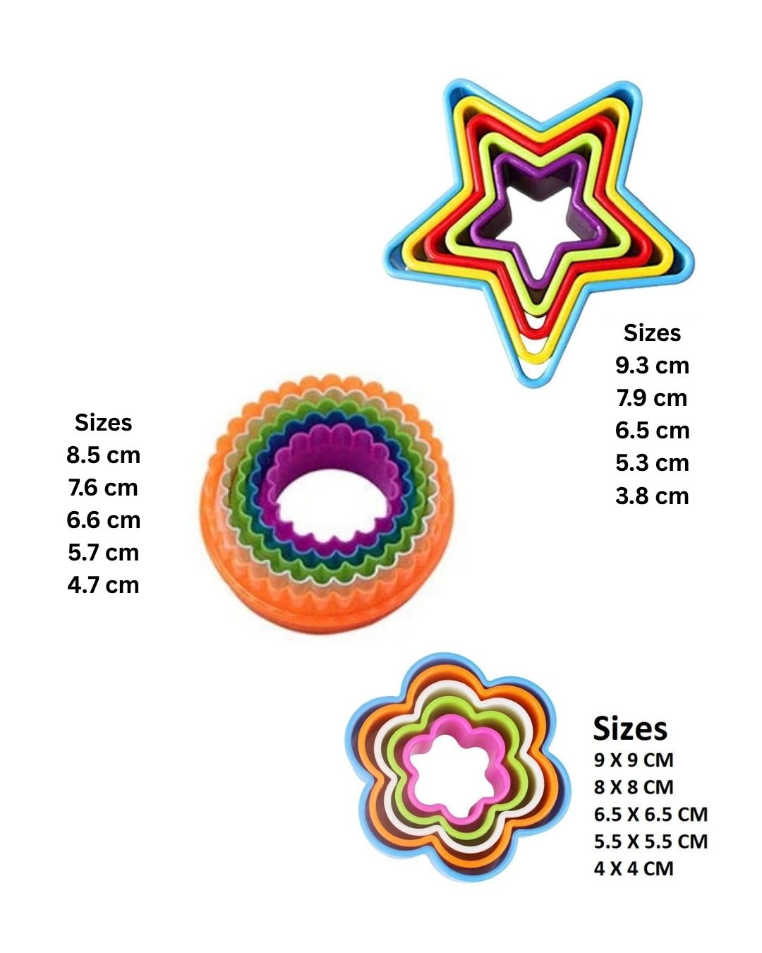 5-Piece Plastic Cookie Cutter Set