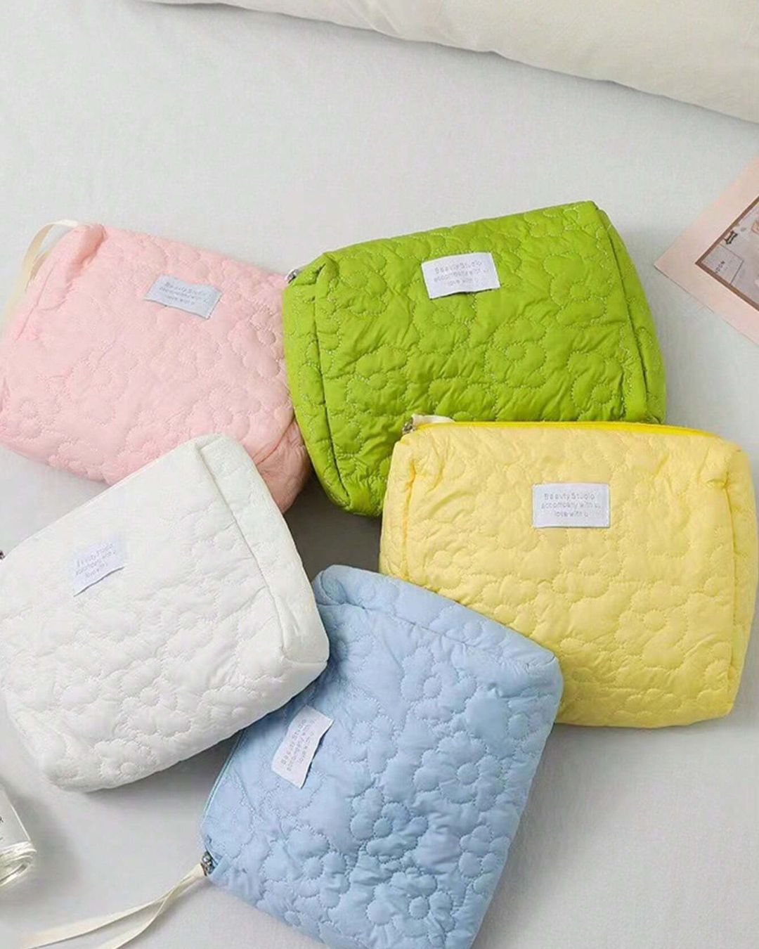 Quilted Design Cosmetic Bag