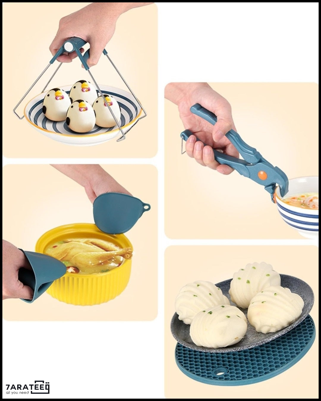 Stainless Steel Kitchen Gripper Set