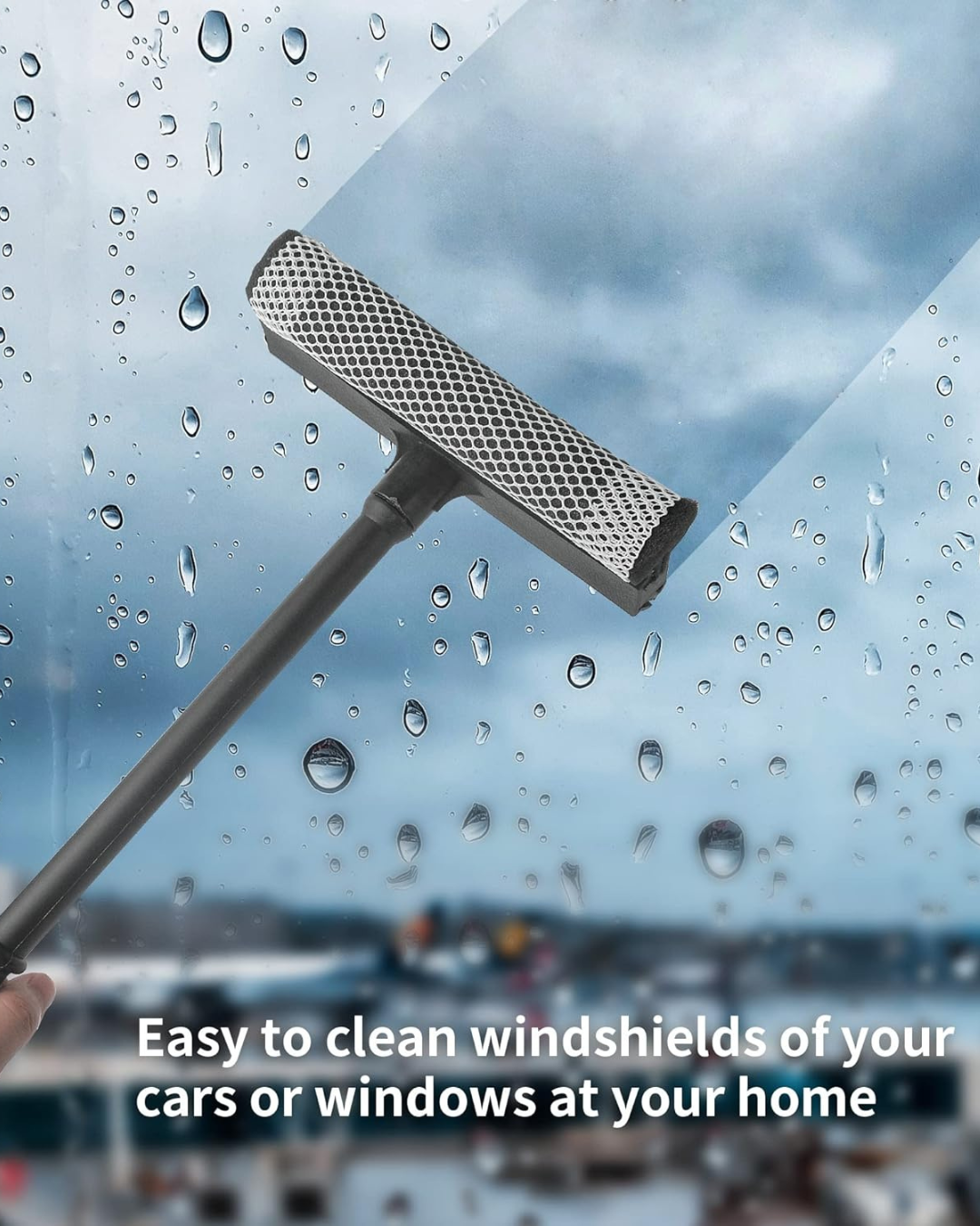 Window Squeegee with Scrubber