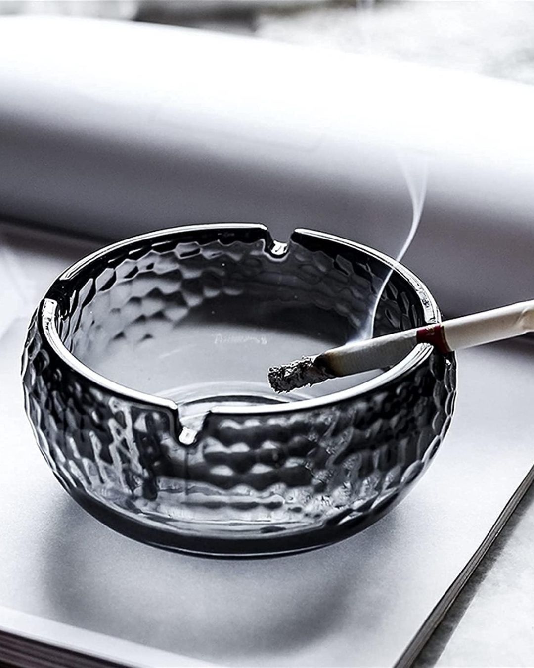 Glass Round Crystal Ashtray