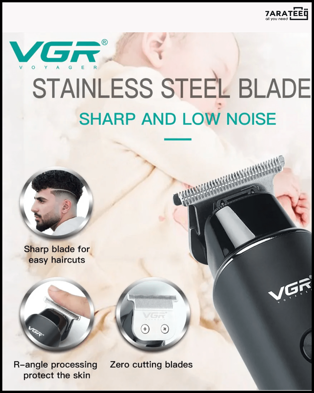 VGR Compact Portable Electric Shaver Machine
