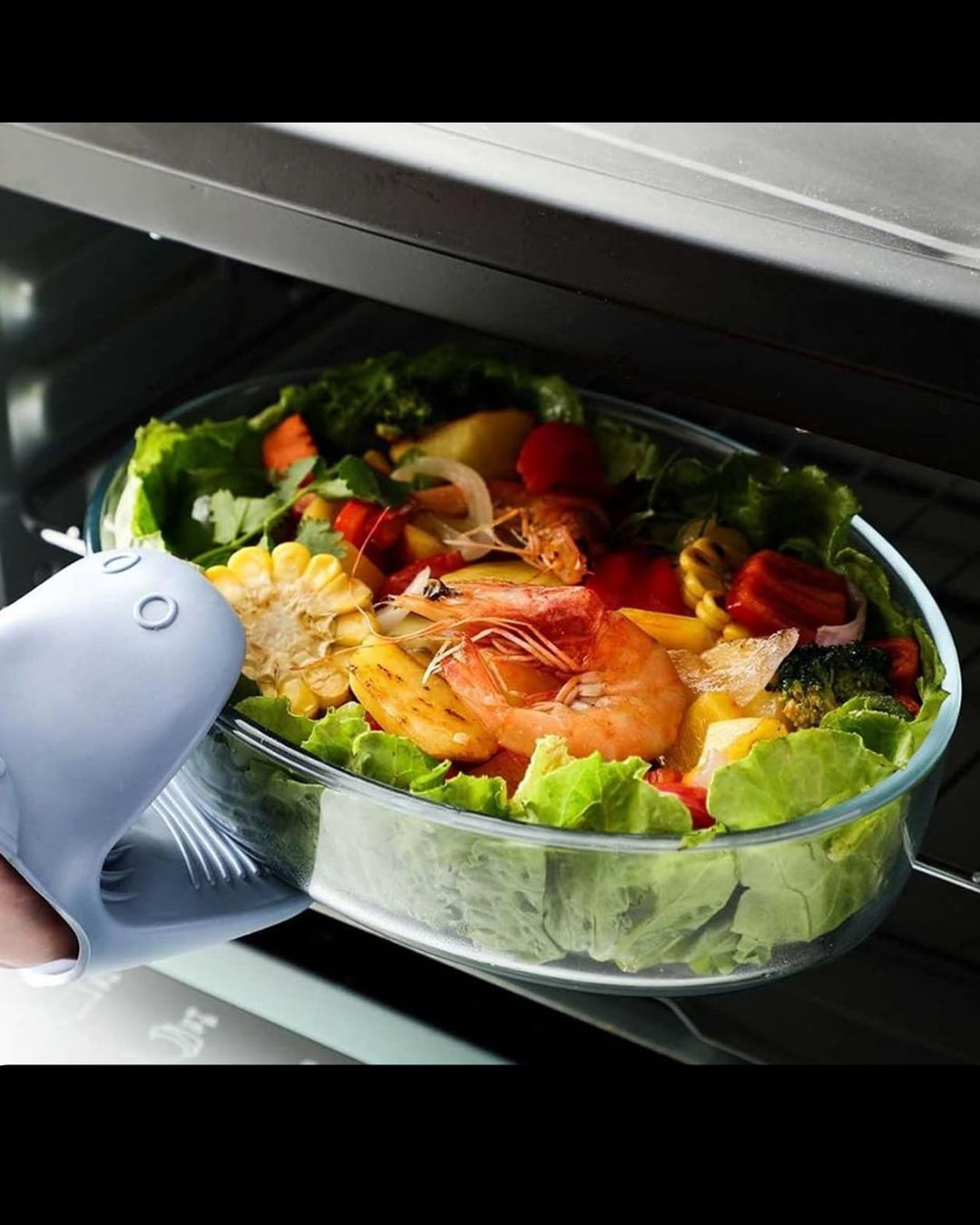 3 PCS Oval Borosilicate Glass Baking Dish