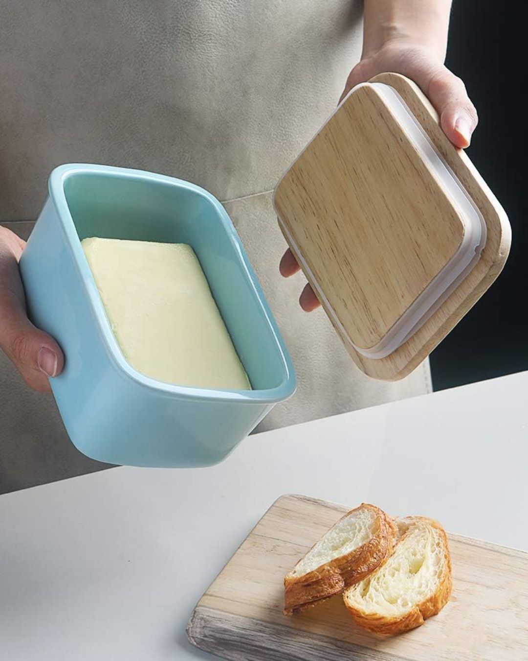 Butter Dish with Bamboo Lid