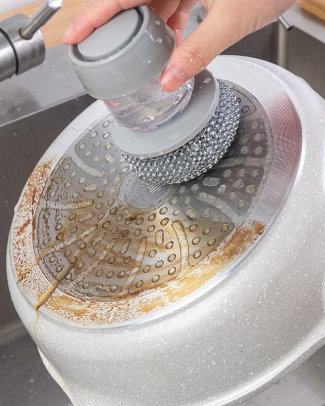 Dish Brush With Soap Dispenser