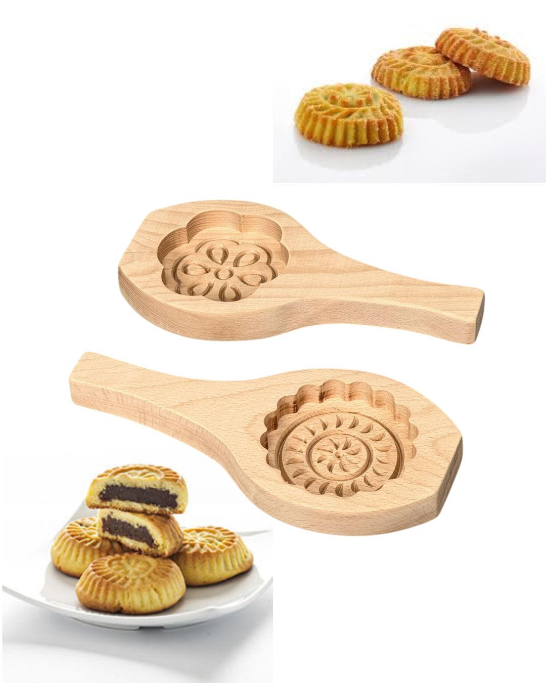 Wooden Cookie/Maamoul Mold