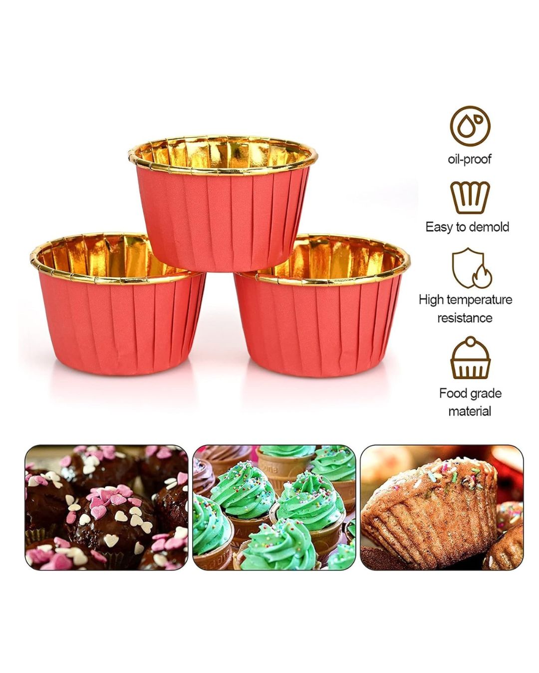 Round Aluminum Foil Baking Paper Cups