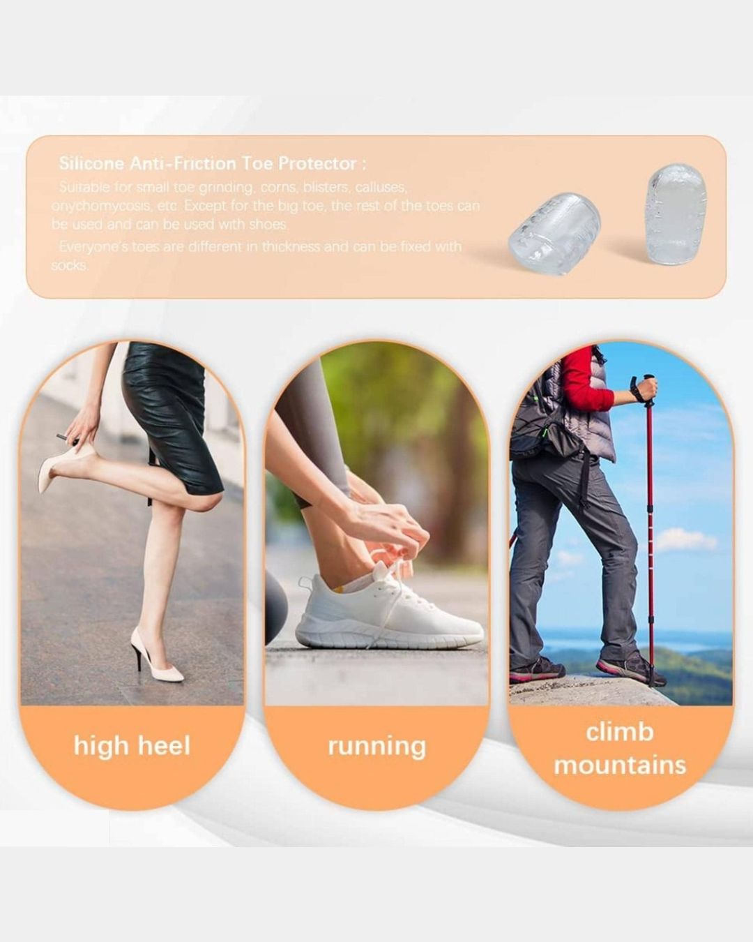 Silicone Anti-Friction Toe Protector