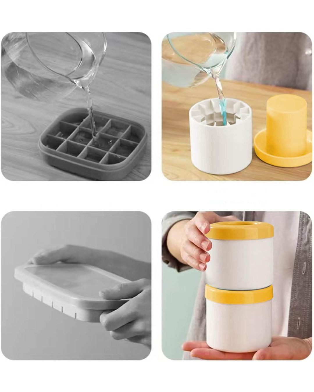 3D Silicone Cylindrical Ice Cube Maker