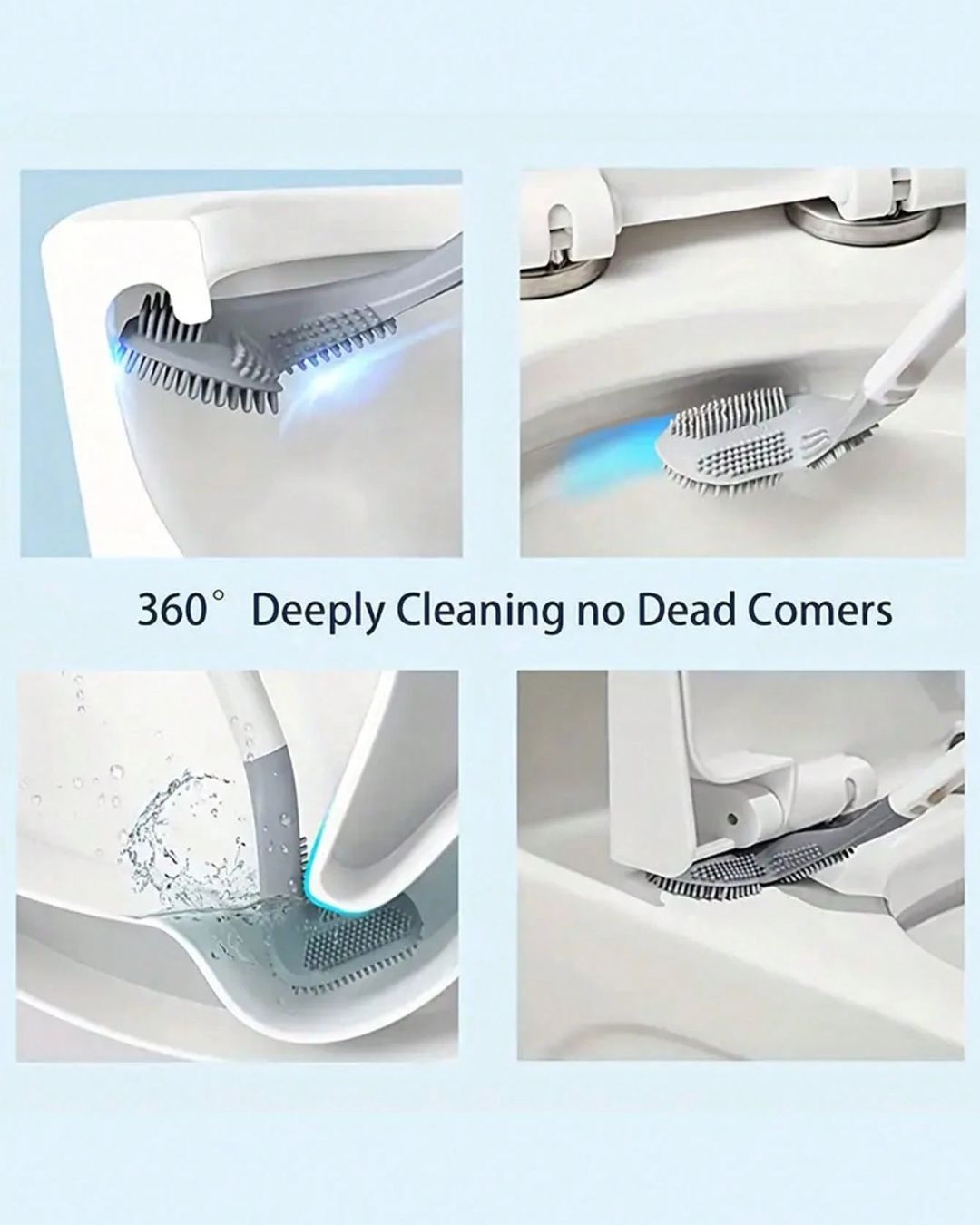Golf Silicone Head Toilet Cleaning Brush