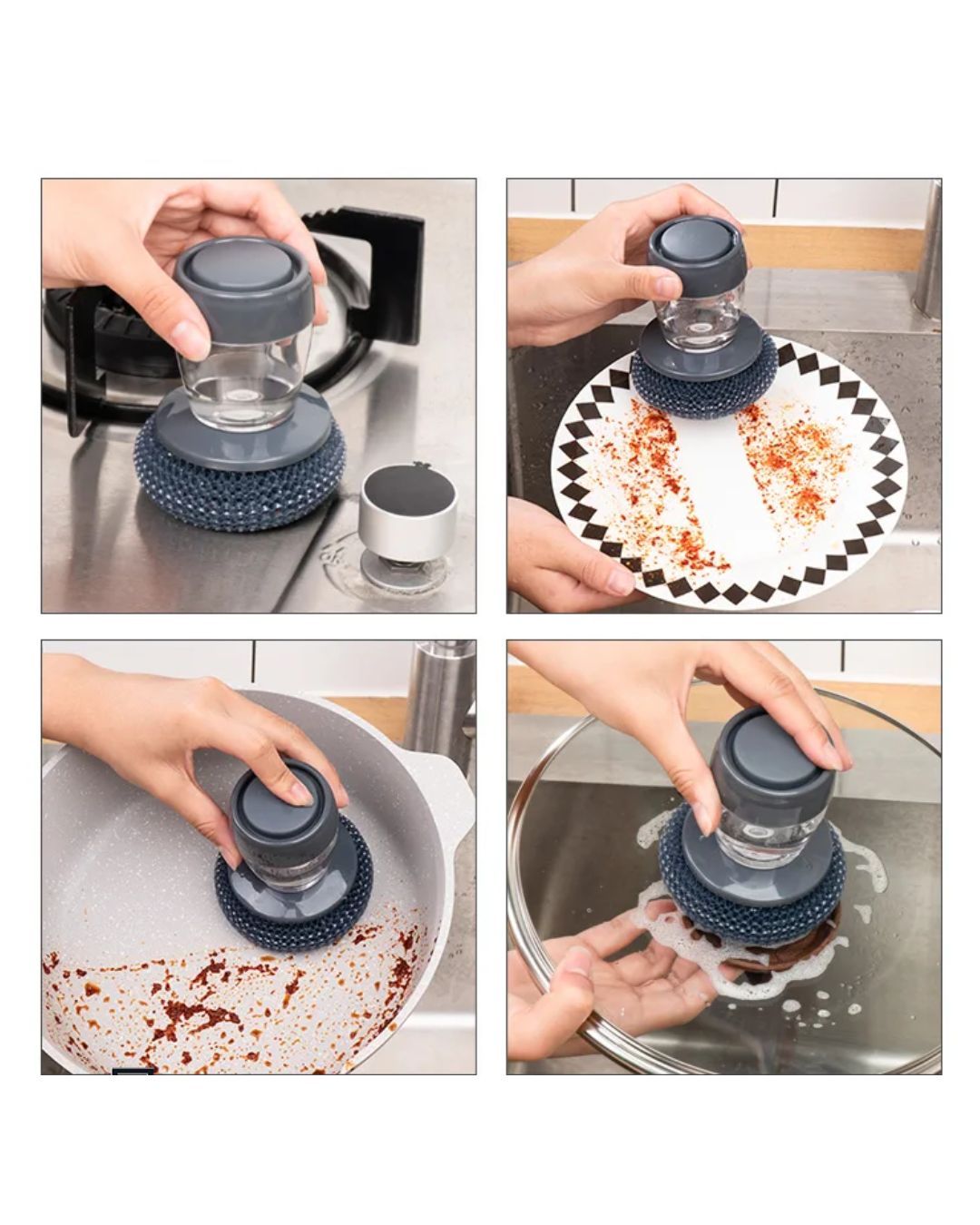 Dish Brush With Soap Dispenser