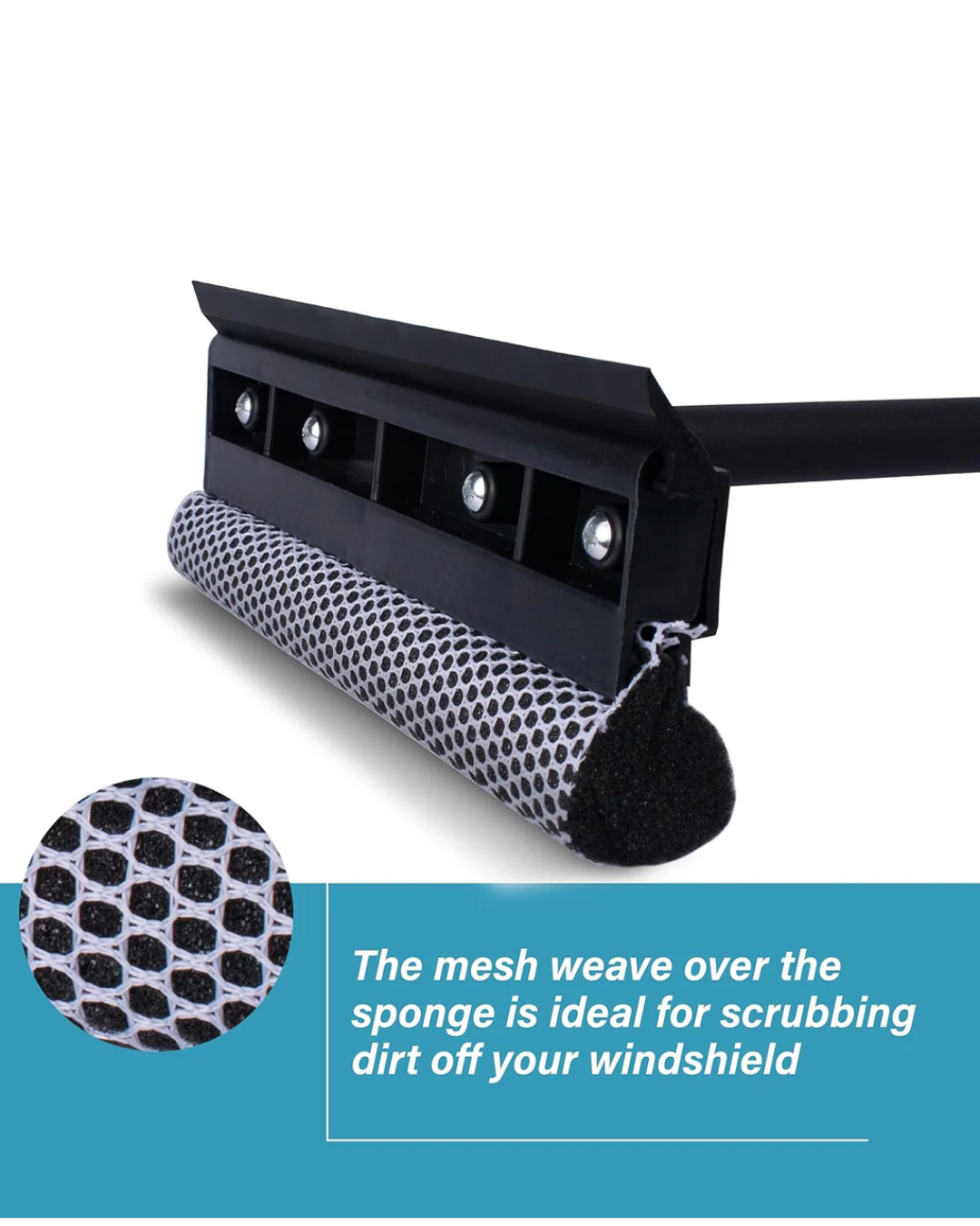 Window Squeegee with Scrubber