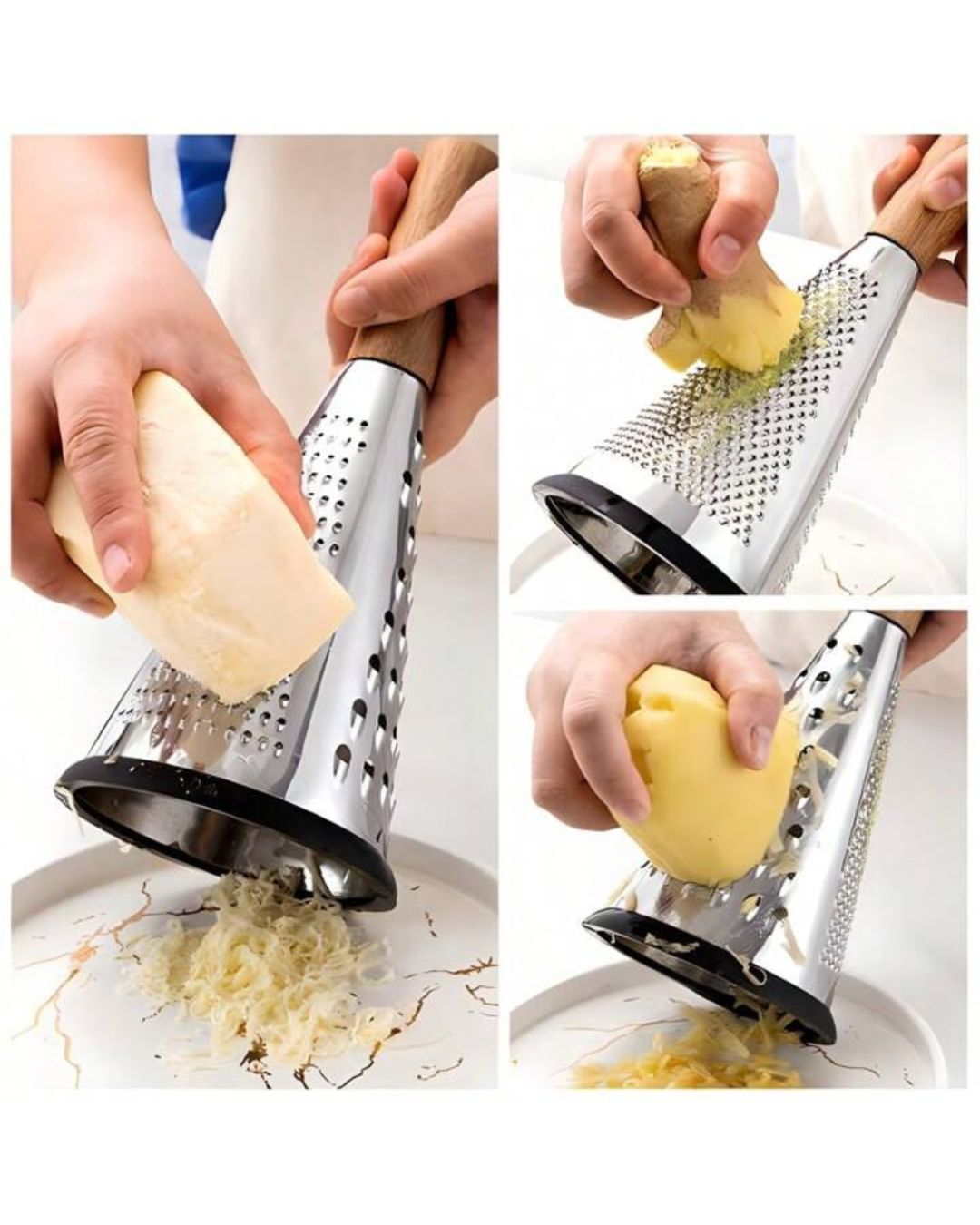 Cone Grater with Wooden Handle