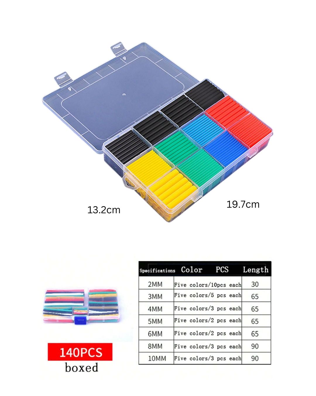Pe Insulating Heat Shrinkable Tube Classification Kit