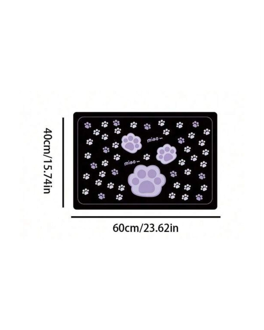 Paw Printed Pet Meal Mat