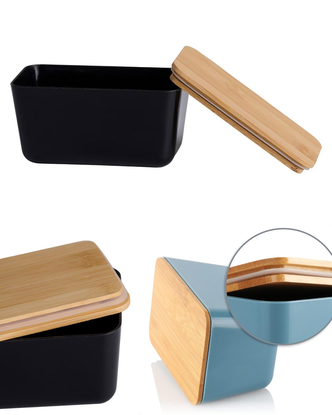 Butter Dish with Bamboo Lid