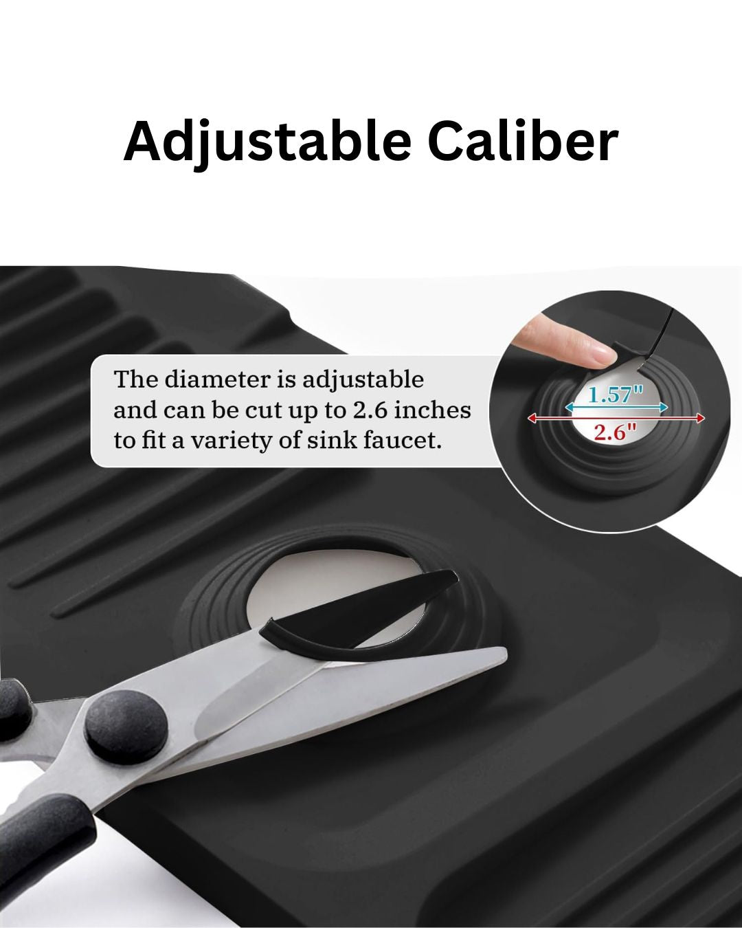 Silicone Draining Mat Around Tap