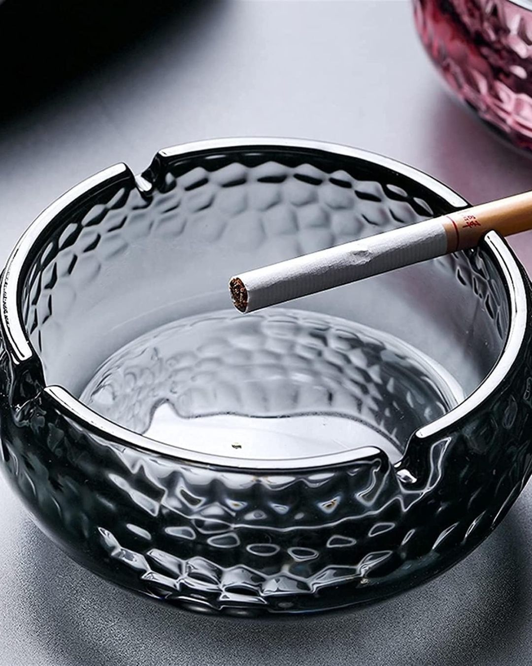 Glass Round Crystal Ashtray
