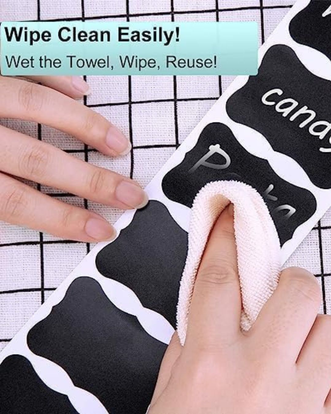 Waterproof Chalkboard Labels with White Marker