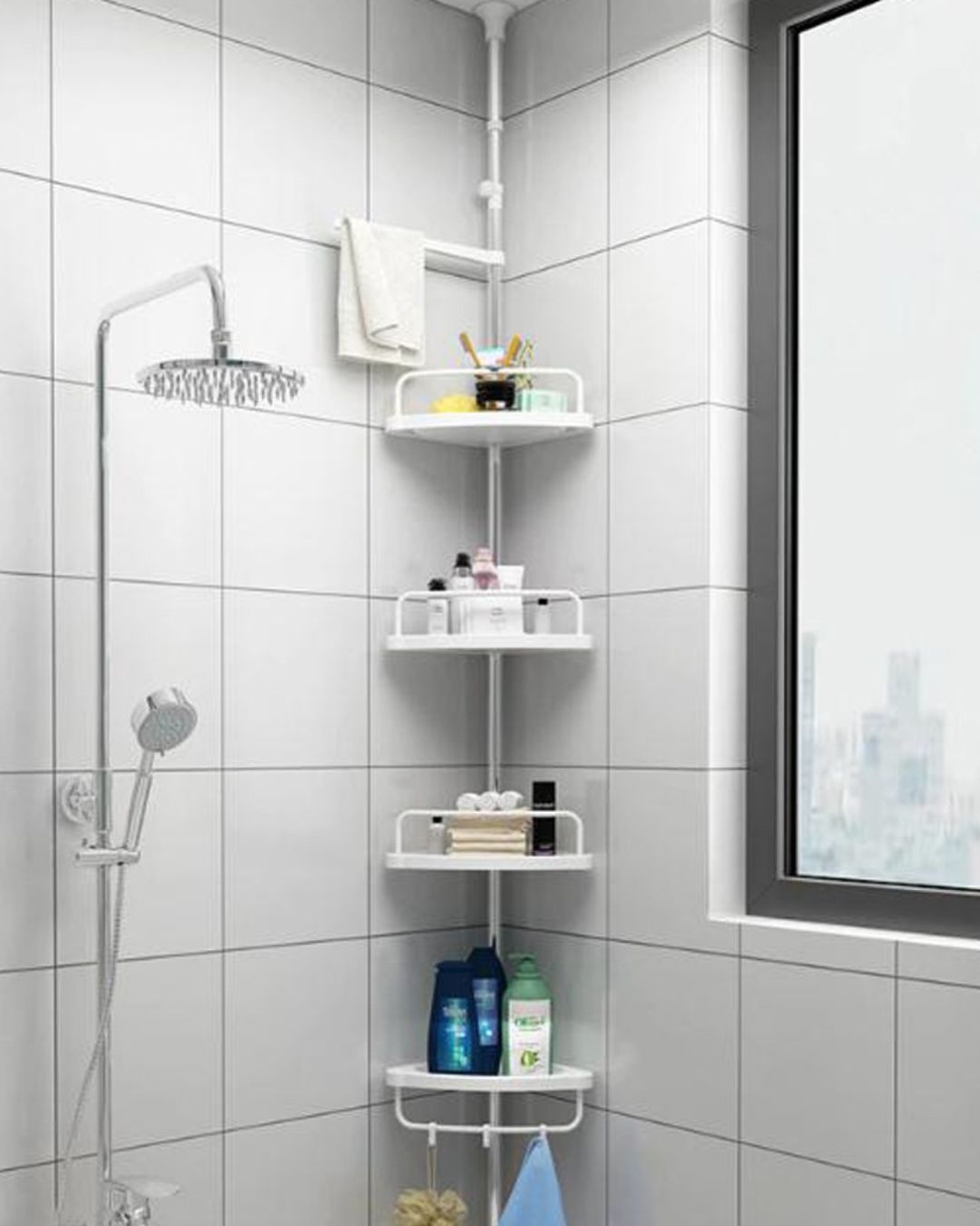 4 Layer Adjustable Shelf Corner Rack