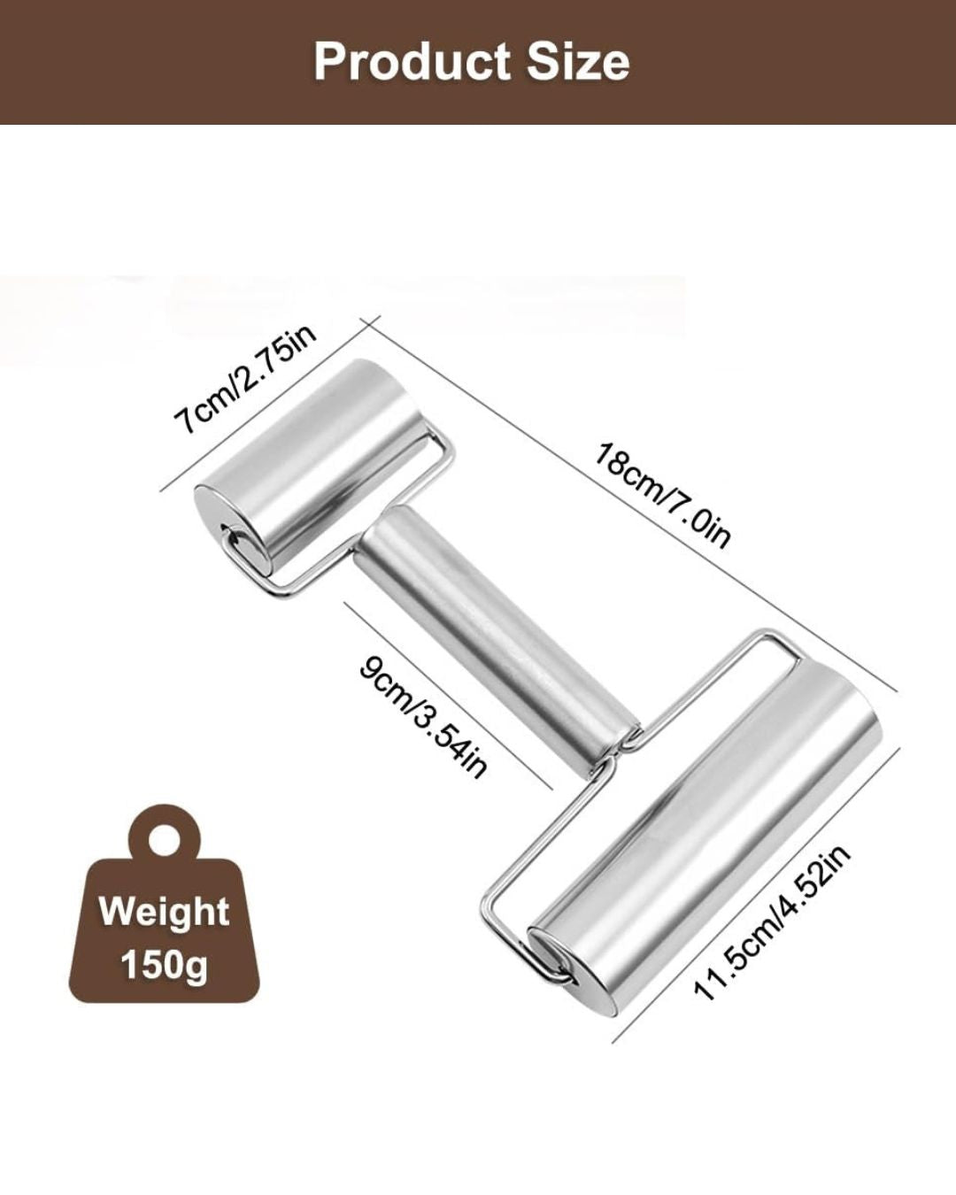 Double-Heads Stainless Steel Rolling Pin