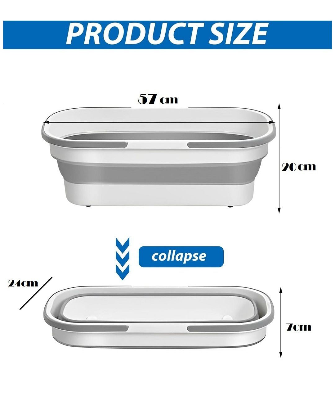 Collapsible Large Flat Mop Bucket