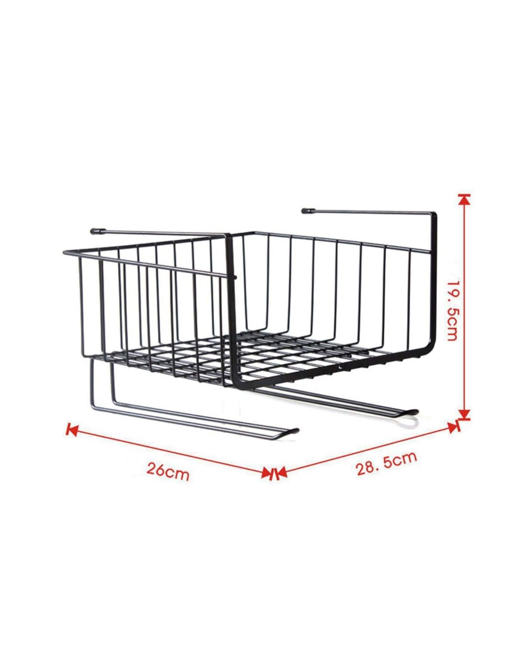 Under Shelf Storage Basket with Cup Holder