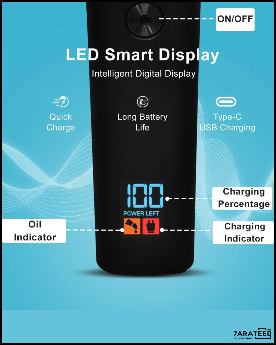 VGR Compact Portable Electric Shaver Machine