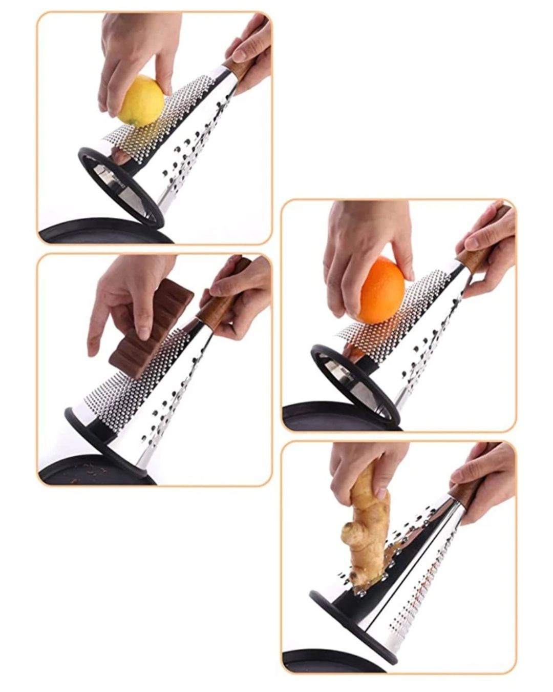 Cone Grater with Wooden Handle
