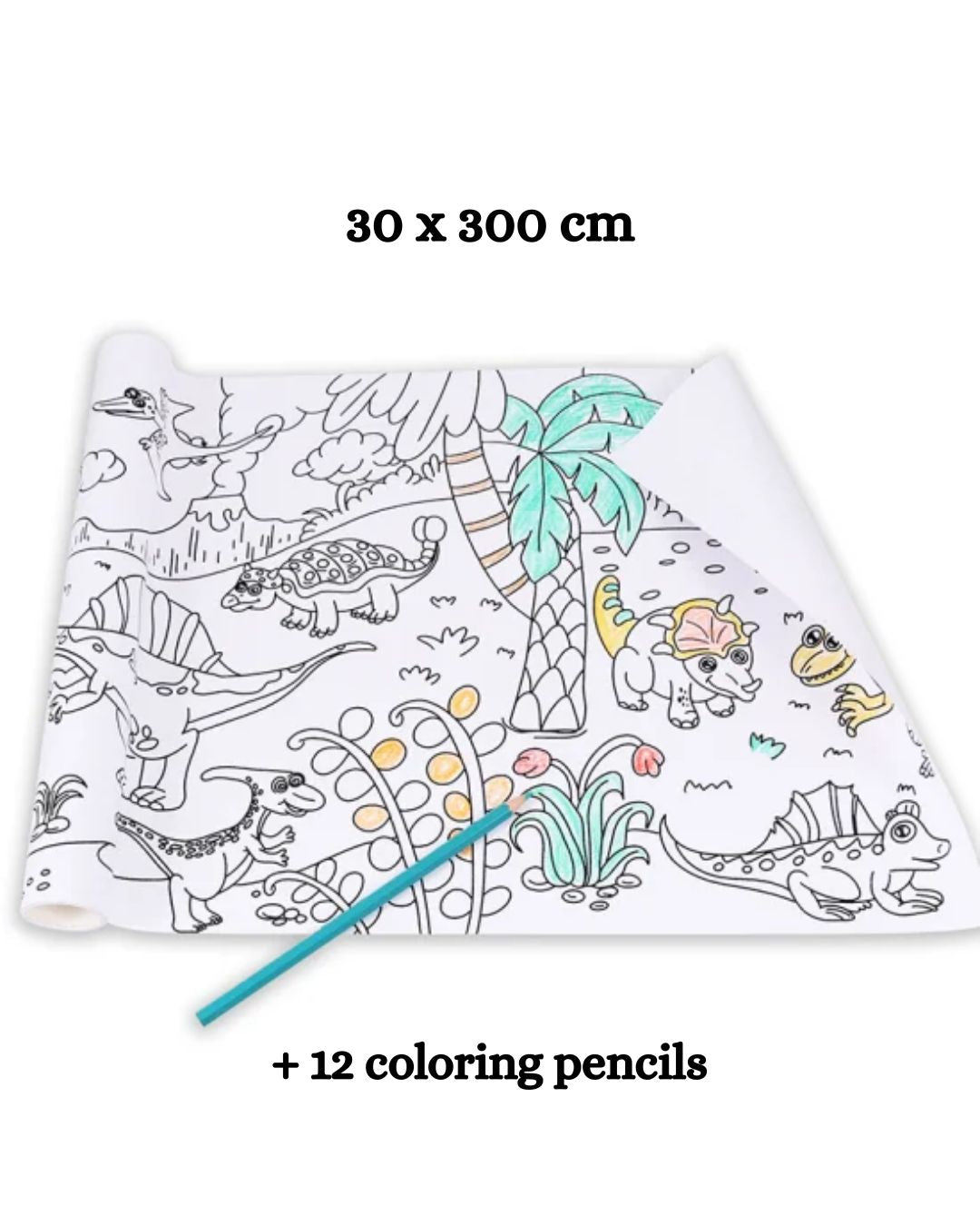 Dinosaur Coloring Paper Roll