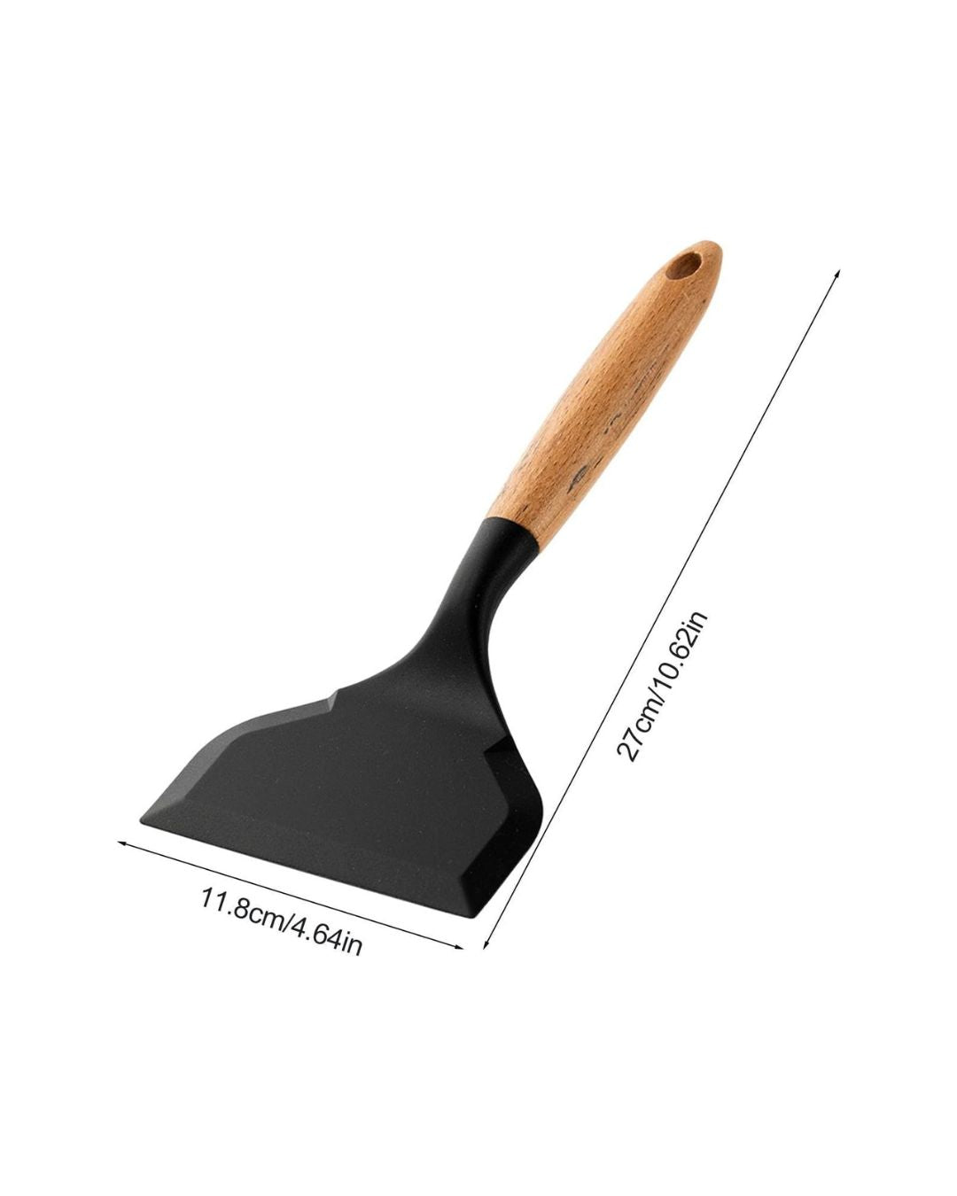 Silicone Wide Spatula Turner with Wooden Handle