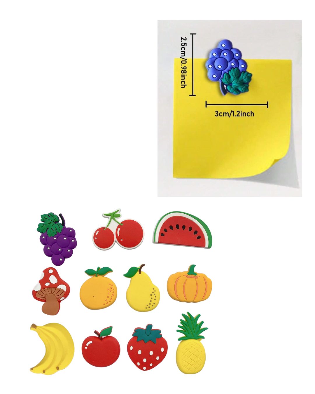 Mini Fruits Fridge Magnets