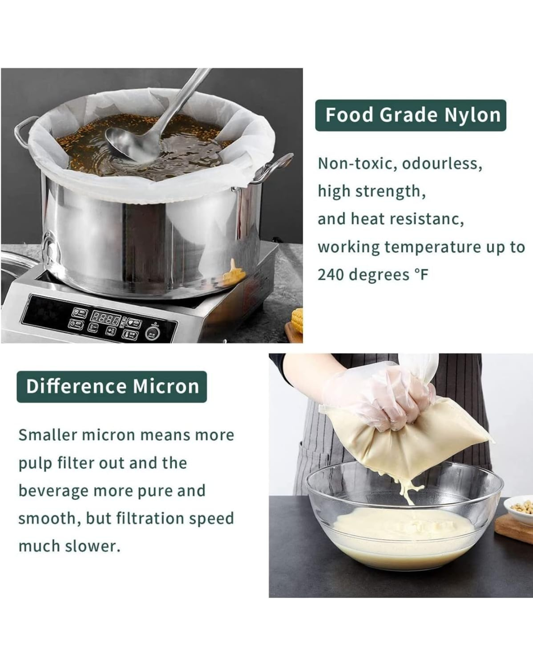 Fabric Milk Filter Bag