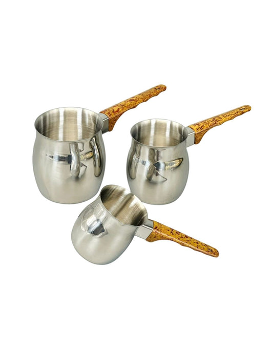 3 Pcs Stainless Steel Arabic Coffee Pot