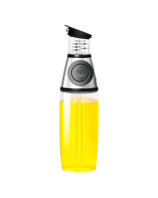 Press and Measure Glass Oil Dispenser