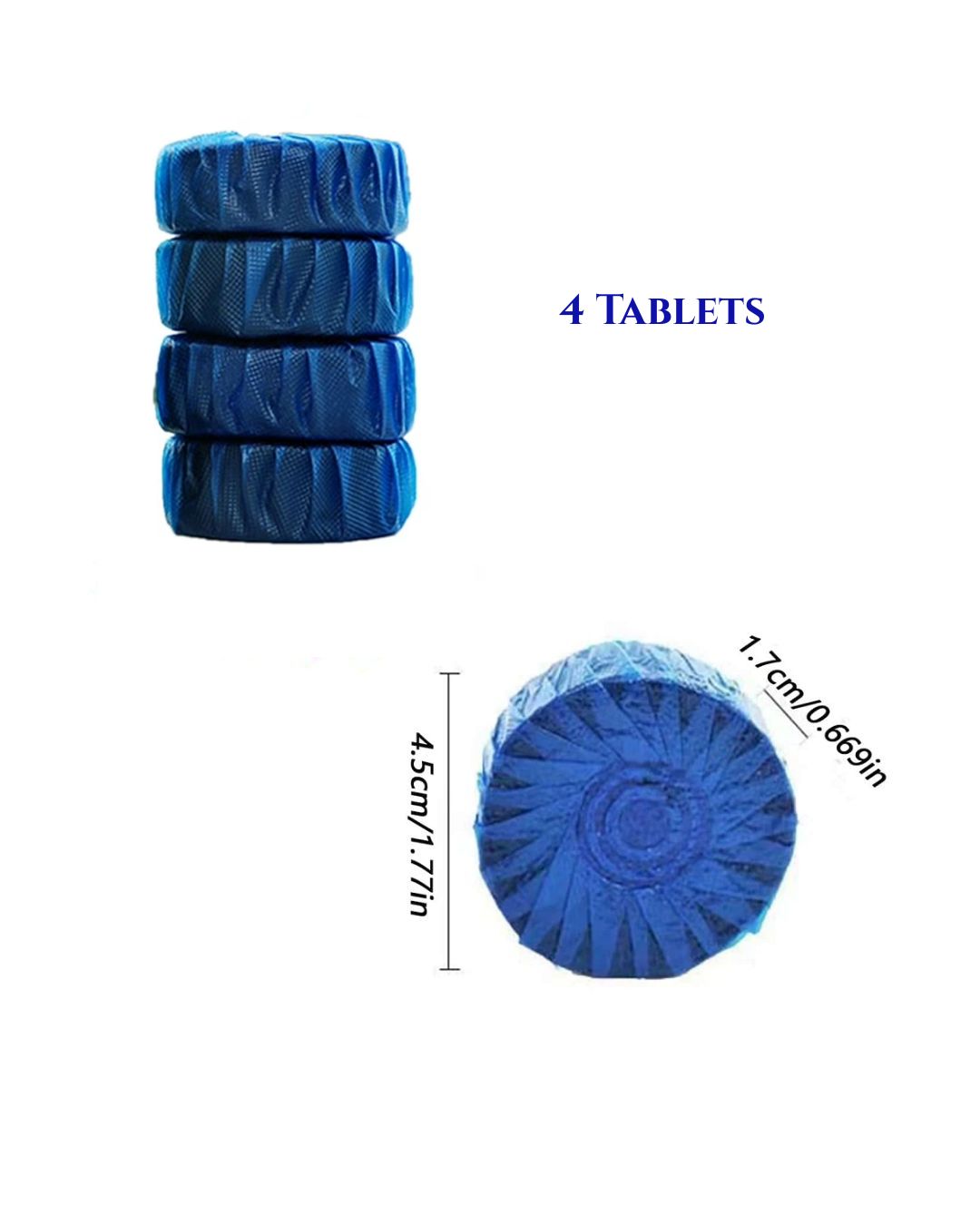 Blue Tablet Flush Tank