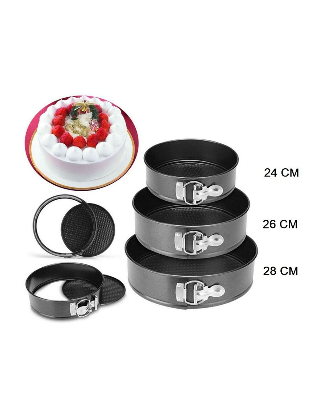 Round Cake Mold Pan Set of 3