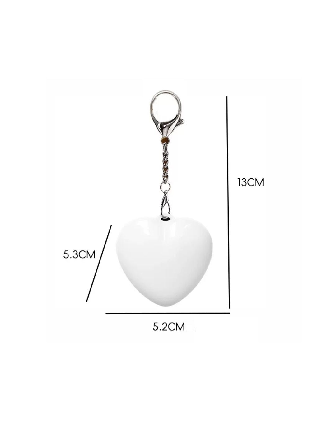 Heart-Shaped LED Keychain with Touch Control