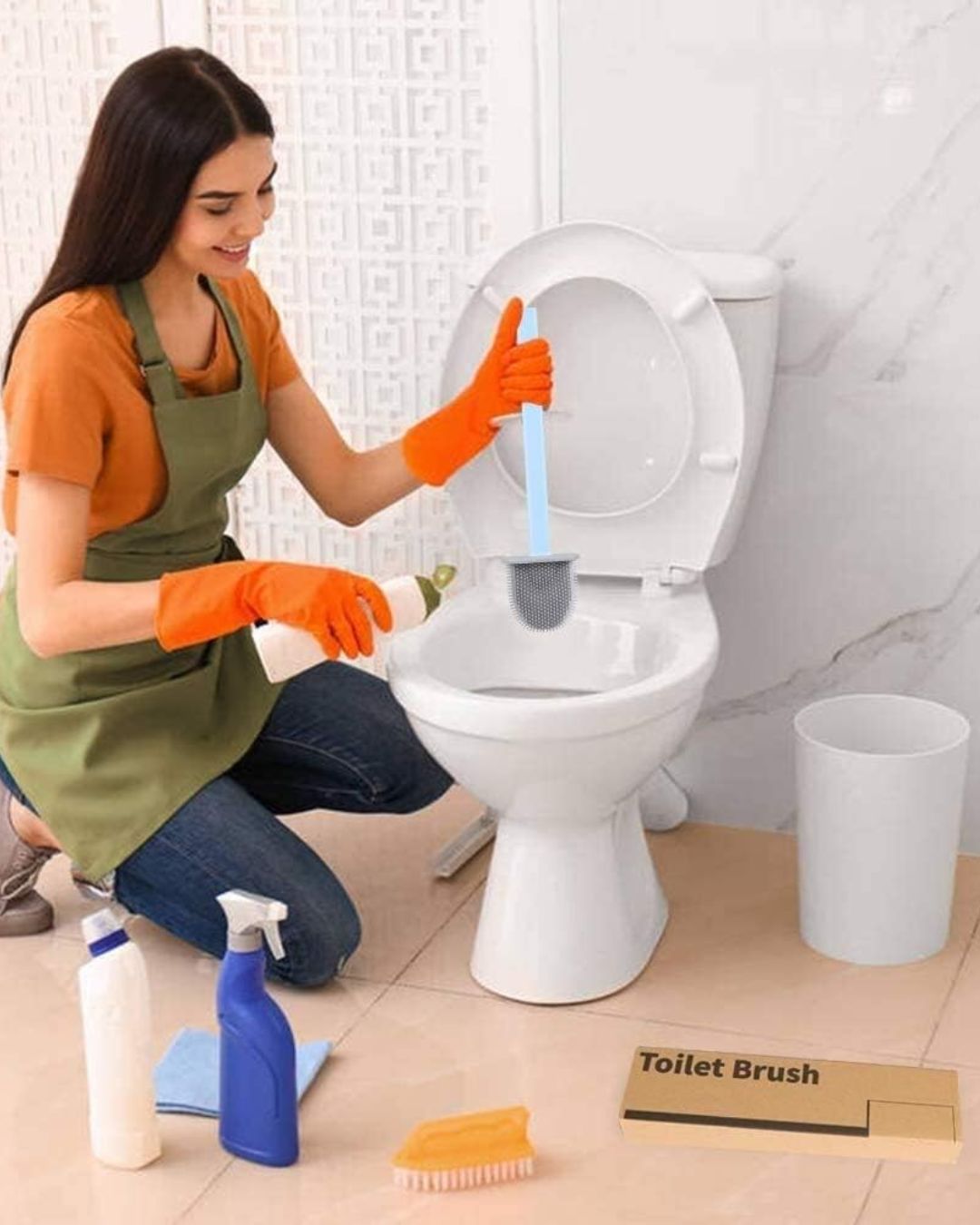 Silicone Toilet Brush with Holder1