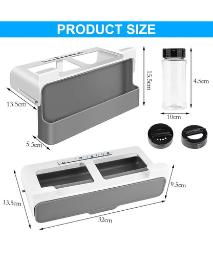 Retractable Spice Rack Organizer with 6 Jars