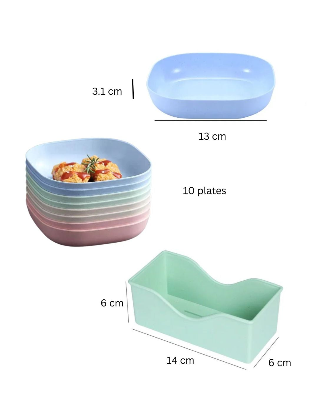 10 Plates Set with Stand