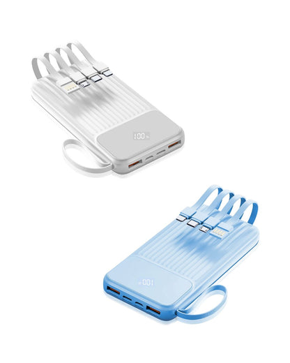 20000mAh Power Bank with Built in Cables