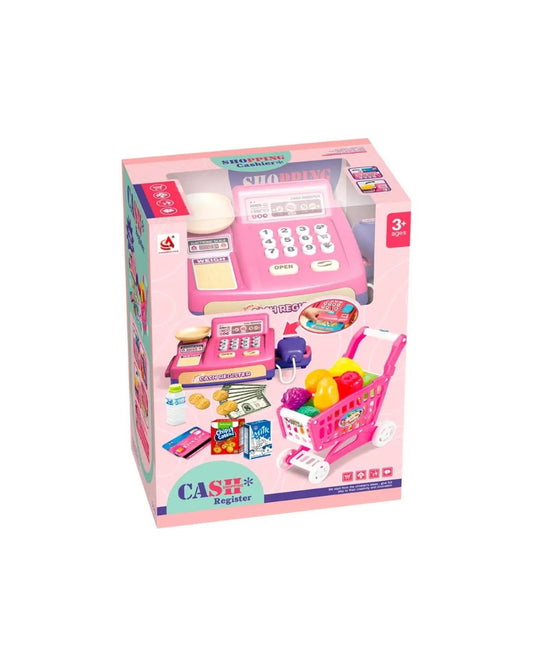 Supermarket Cash Register with Shopping Cart