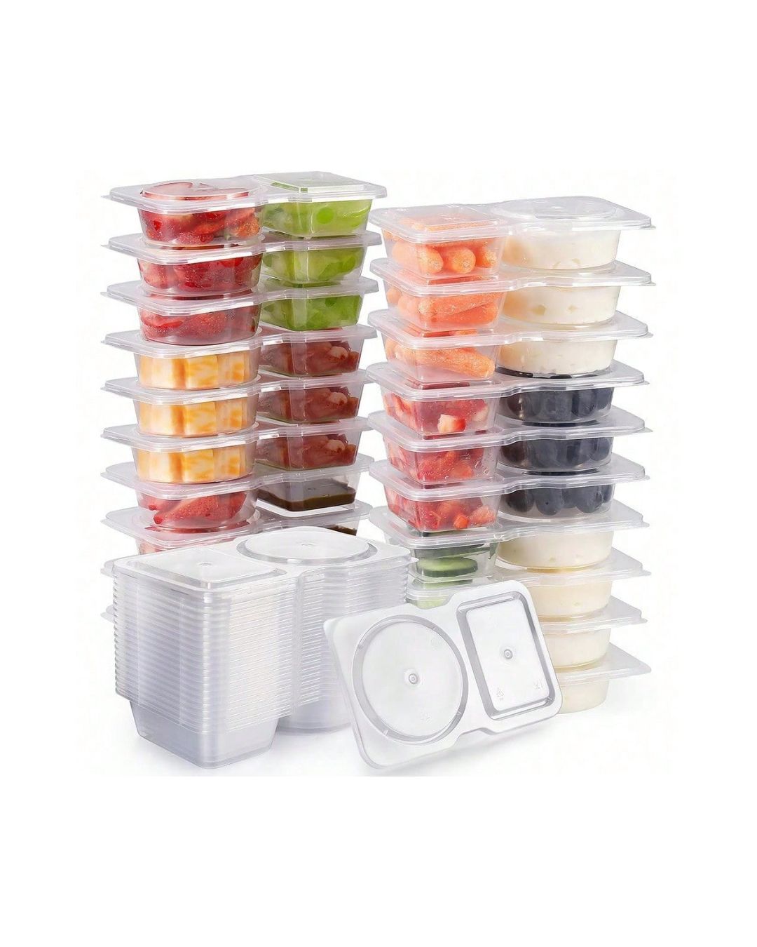Double Compartment Snack Container