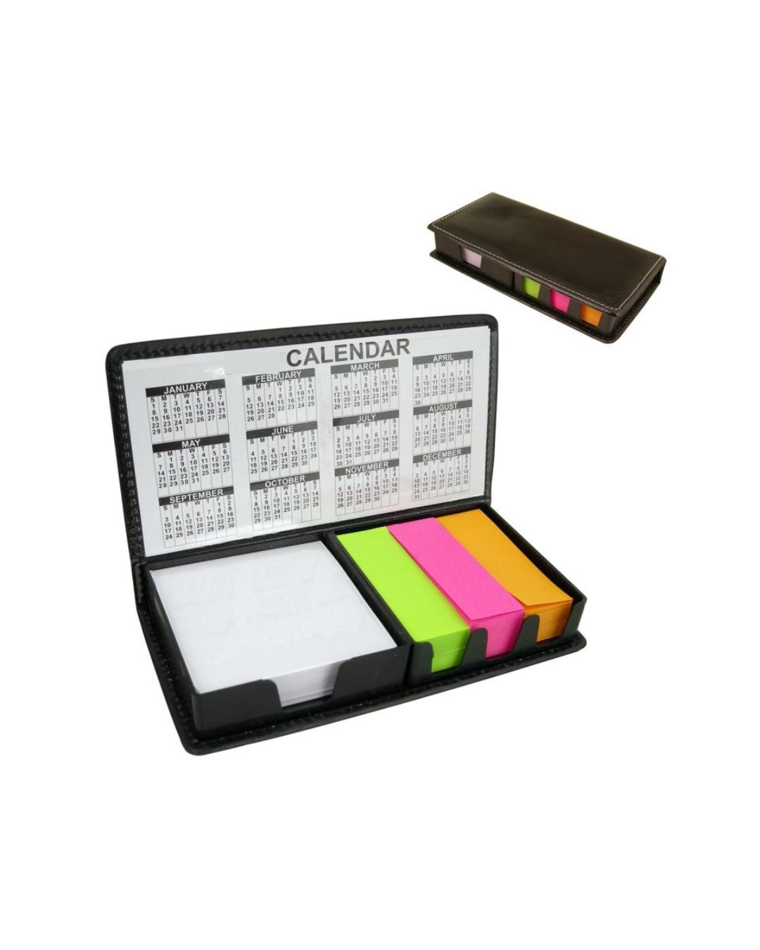 5 In 1 Sticky Notes Leather Box